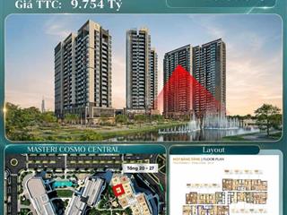 Siêu phẩm căn 2pn view nhạc nước tầng cao, hướng đông nam giá chỉ 8,965 tỷ
