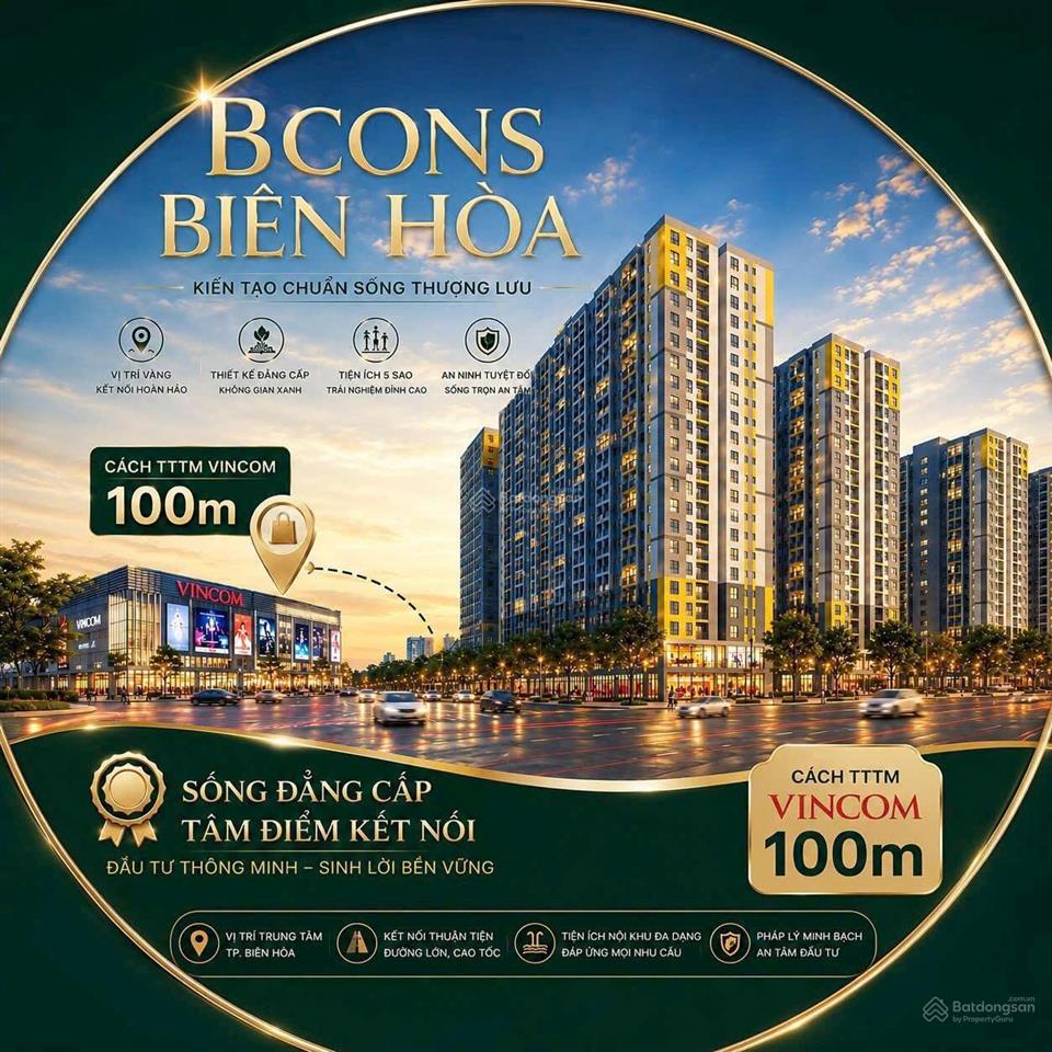 Bán căn hộ biên hòa  mặt tiền phan trung  bcons central park