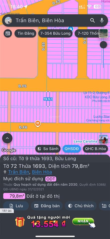 Bán đất kdc bửu long, trục đường lớn f5, sổ sẵn giá ngộp chỉ 3,7 tỷ