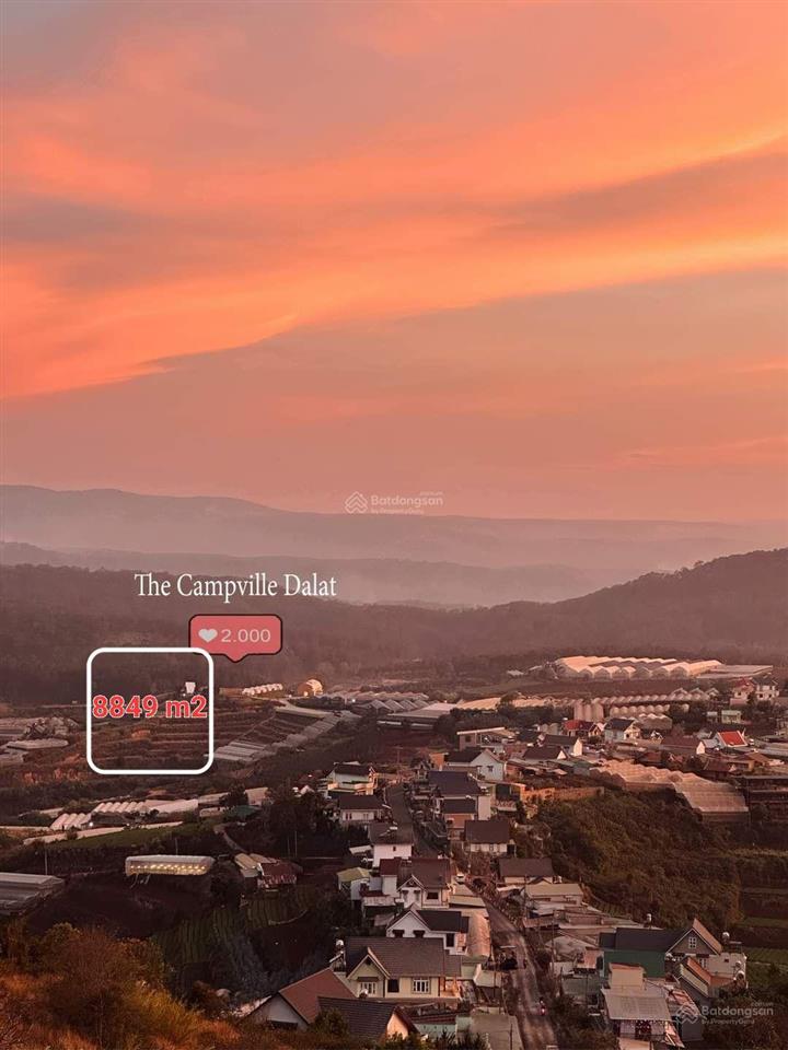 8849 m2  xuân thọ  cách trung tâm chợ đà lạt 11km  1 triệu 4/m2