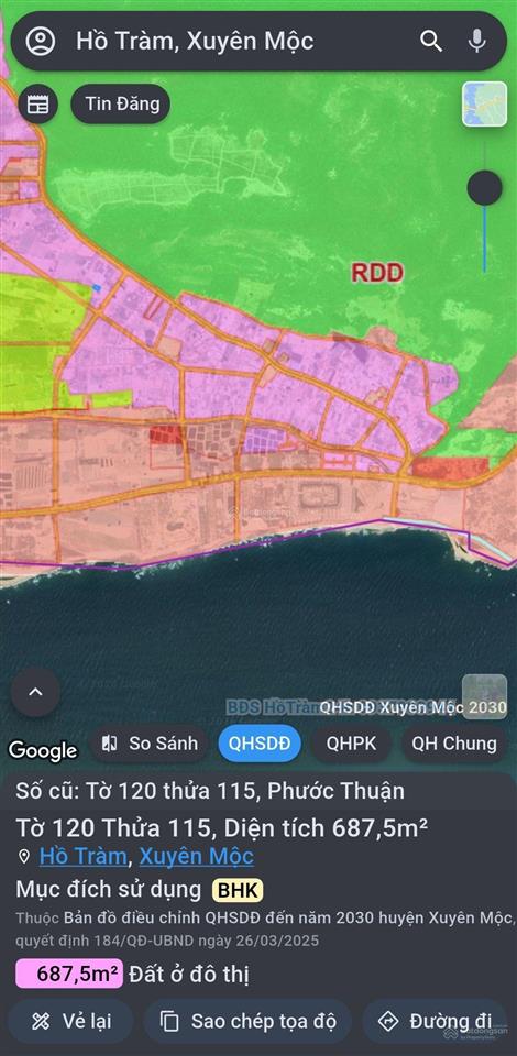 Hồ tràm, 37.520 m2, 350 triệu/sào, sổ hồng riêng từng lô