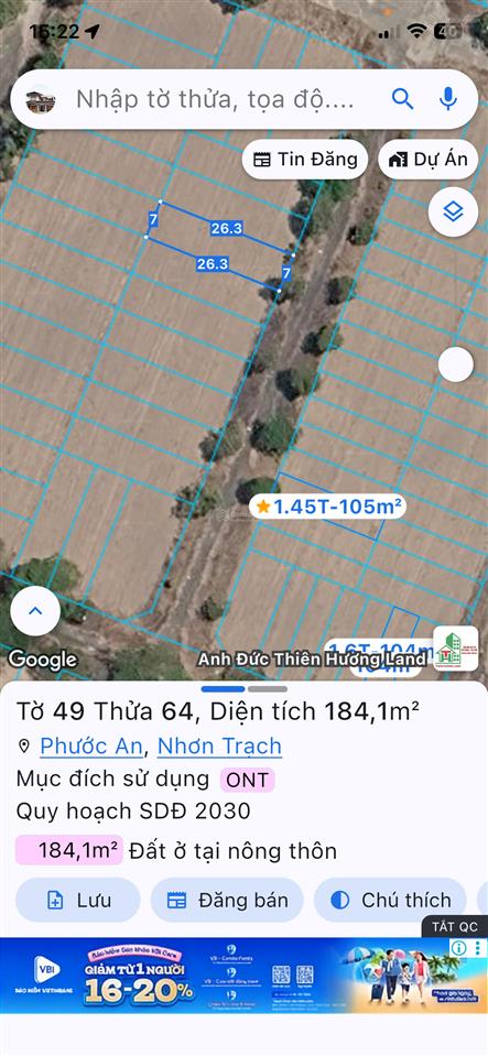Bán đất nền dự án tại khu đô thị mới phước an, giá cực chất 2,3 tỷ, 184,1m2