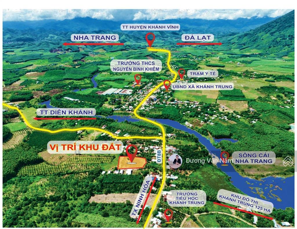 Bán lô đất 192m2, có sổ sẵn, gần đường tỉnh lộ 8b, xã khánh trung, khánh vĩnh, giá rẻ