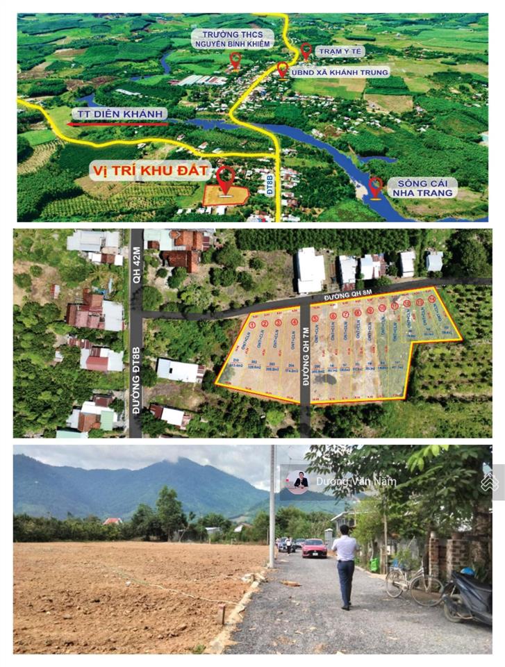 Bán lô đất 192m2, có sổ sẵn, gần đường tỉnh lộ 8b, xã khánh trung, khánh vĩnh, giá rẻ