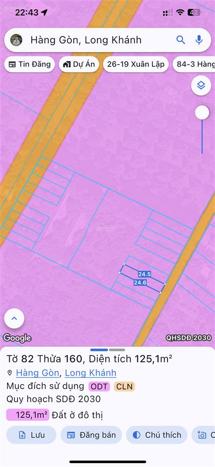 Bán đất đường lê hồng phong, giá 1,15 tỷ, diện tích 120m2, 5x24m