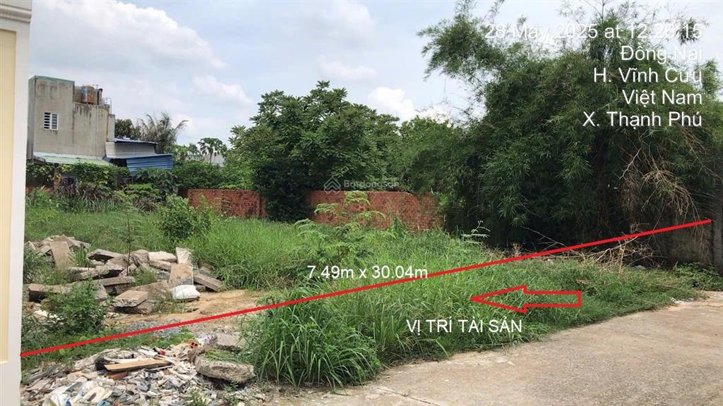 Ngân hàng bán trực tiếp 277m2 đất tại td293, xã thạnh phú, huyện vĩnh cửu, tỉnh đồng nai