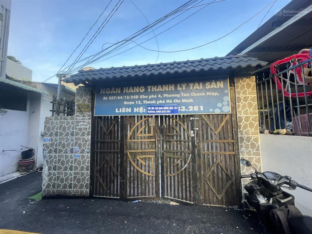 Ngân hàng bán trực tiếp nhà riêng 127.3m2 tại khu phố 4, tân chánh hiệp, quận 12, hcm