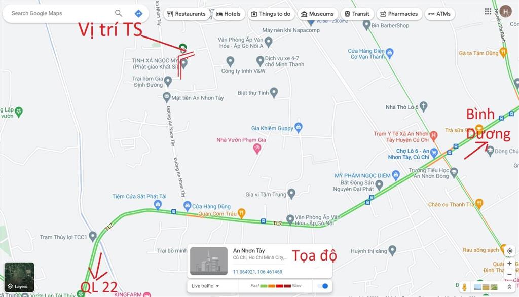 Bán đất thổ cư thửa 551 dt 364.4m2 tại phường an nhơn tây, tp hcm  02888050