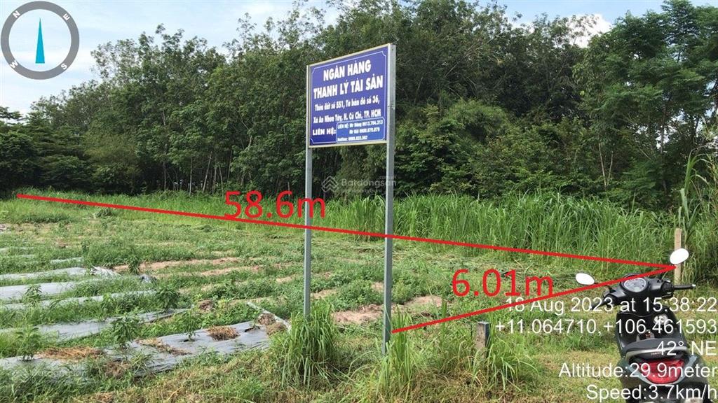 Bán đất thổ cư thửa 551 dt 364.4m2 tại phường an nhơn tây, tp hcm  02888050