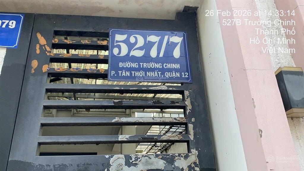 Bán nhà ở số 527/7 trường chinh, khu phố 1, phường tân thới nhất, hcm