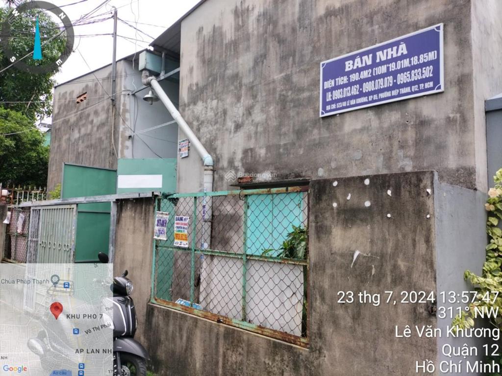Ngân hàng thanh lý khu nhà trọ hơn 10 phòng tại 523/48, đường lê văn khương, quận 12, hcm