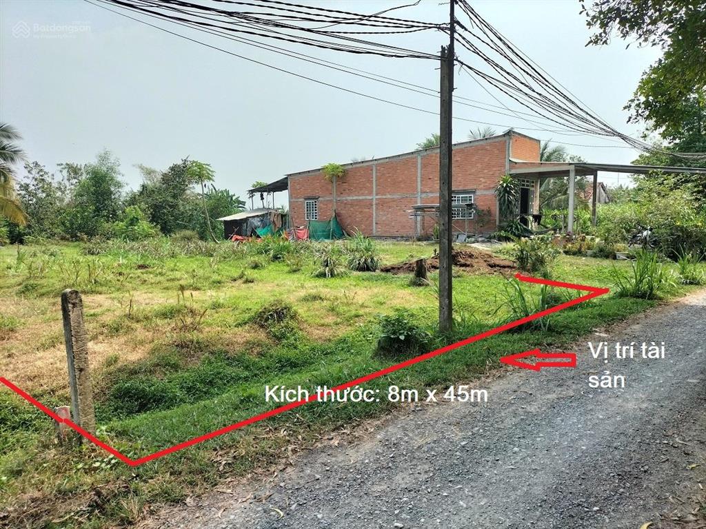 Ngân hàng bán trực tiếp 355m2 đất ont tại td167, xã tân phú, đức hòa, long an  01438394