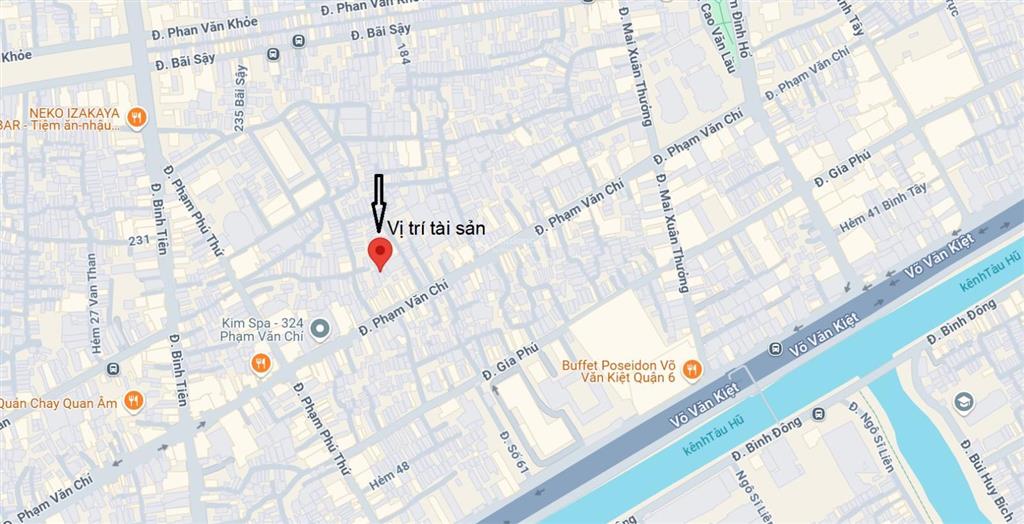 Ngân hàng thanh lý nhà 2 tầng ở td9, hẻm phạm phú thứ, phường bình tiên, tp hcm