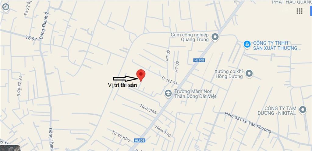 Bán đất thửa 766 tbd1, dt 88m² hẻm bùi văn ngữ, phường hiệp thành, quận 12, tp.hcm