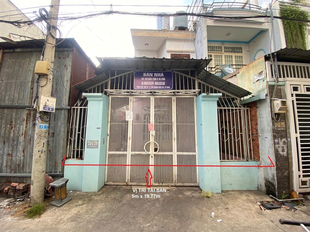 Bán trực tiếp 101.5m2 nhà tại td533, khu phố 4, tân chánh hiệp, quận 12, hồ chí minh
