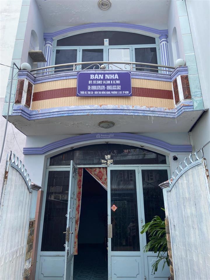Bán nhà riêng đẹp thửa 92, dt 97.5m2 tại hẻm hồng bàng, phường 1, tp hcm  02610939