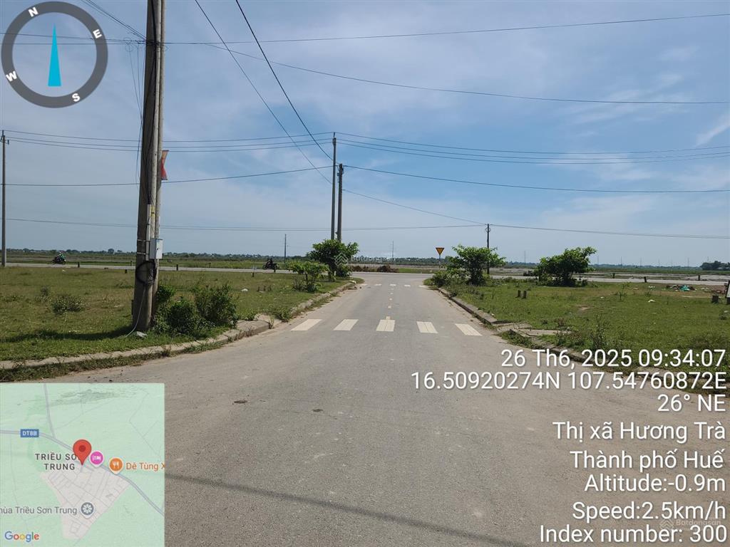 Bán đất lô góc dự án triều trung sơn, hương toàn, hương trà (nay là p. kim trà, tp huế)  03603811