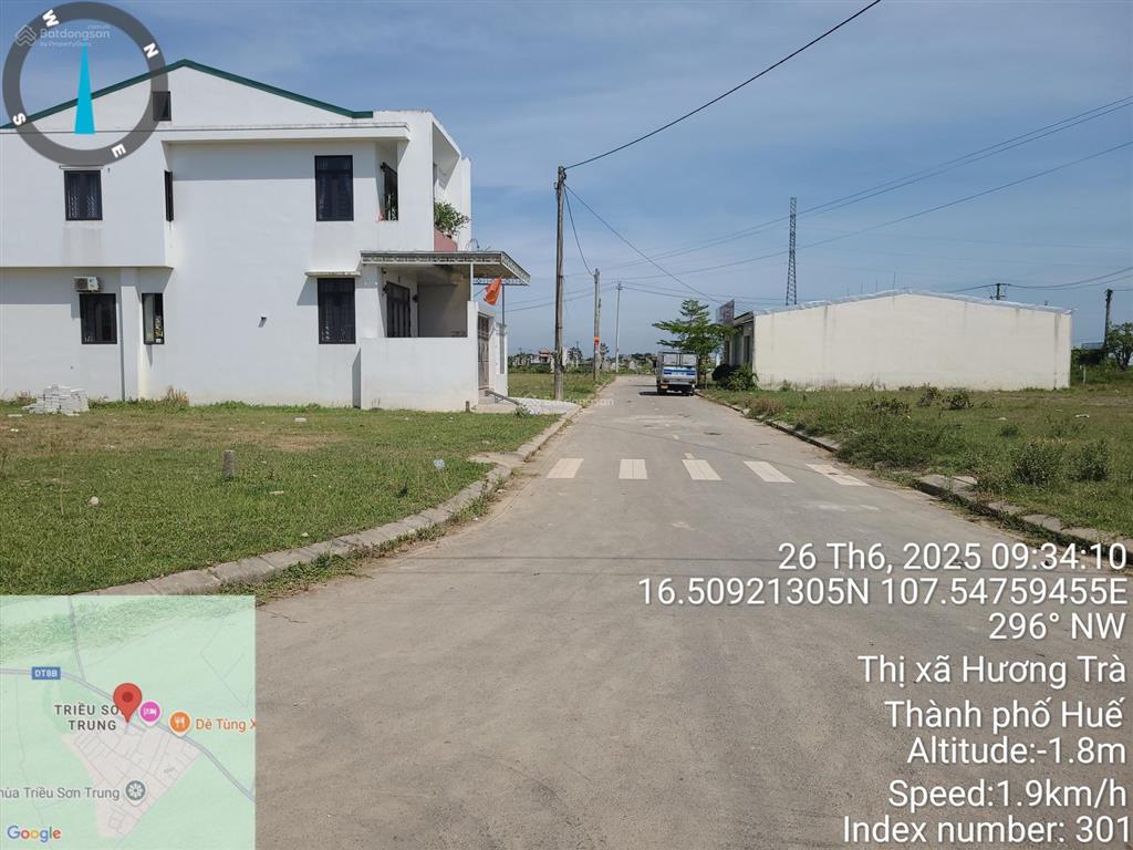Bán đất lô góc dự án triều trung sơn, hương toàn, hương trà (nay là p. kim trà, tp huế)  03603811