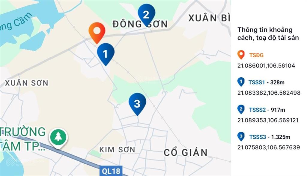 Ngân hàng thanh lý 214m2, thôn mễ sơn, phường mạo khê, tỉnh quảng ninh  03607375