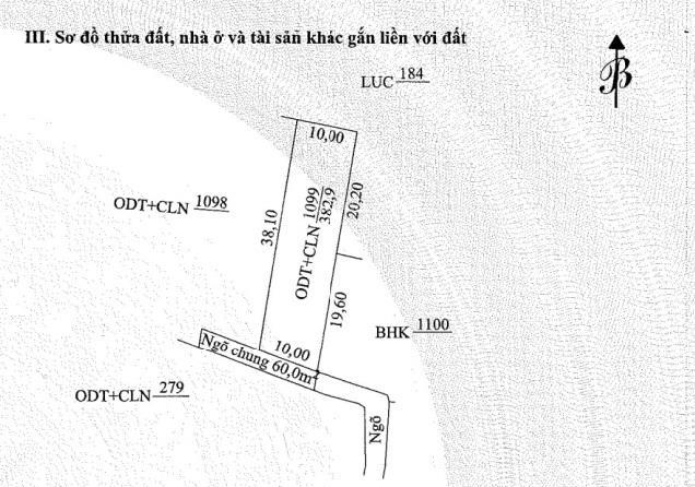 Bán thửa đất 382,9m2 tại td1099, tbd40, xuân nguyên, nguyên bình, nghi sơn, thanh hóa