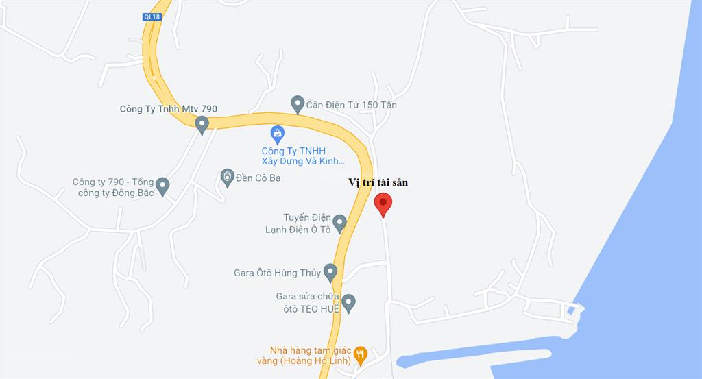 Ngân hàng thanh lý 1.277,5m2 đất tại td15, tbd 36, cửa ông, cẩm phả, quảng ninh