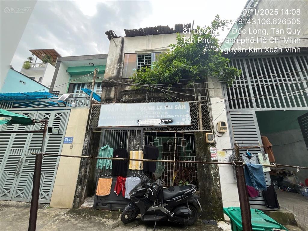 Bán nhà 81/8 đô đốc long, phường tân quý, quận tân phú, hcm  04269054