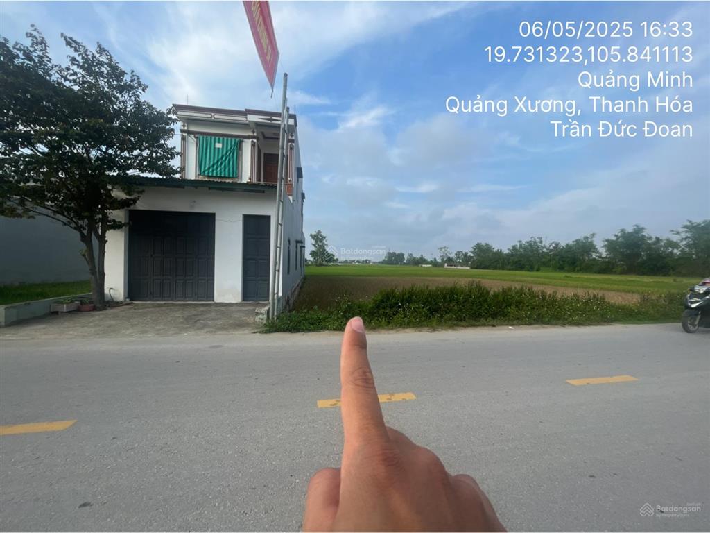 Bán 125m2 thửa 312 tờ bản đồ 12 tại thôn 5, xã quảng minh, tp sầm sơn, thanh hóa