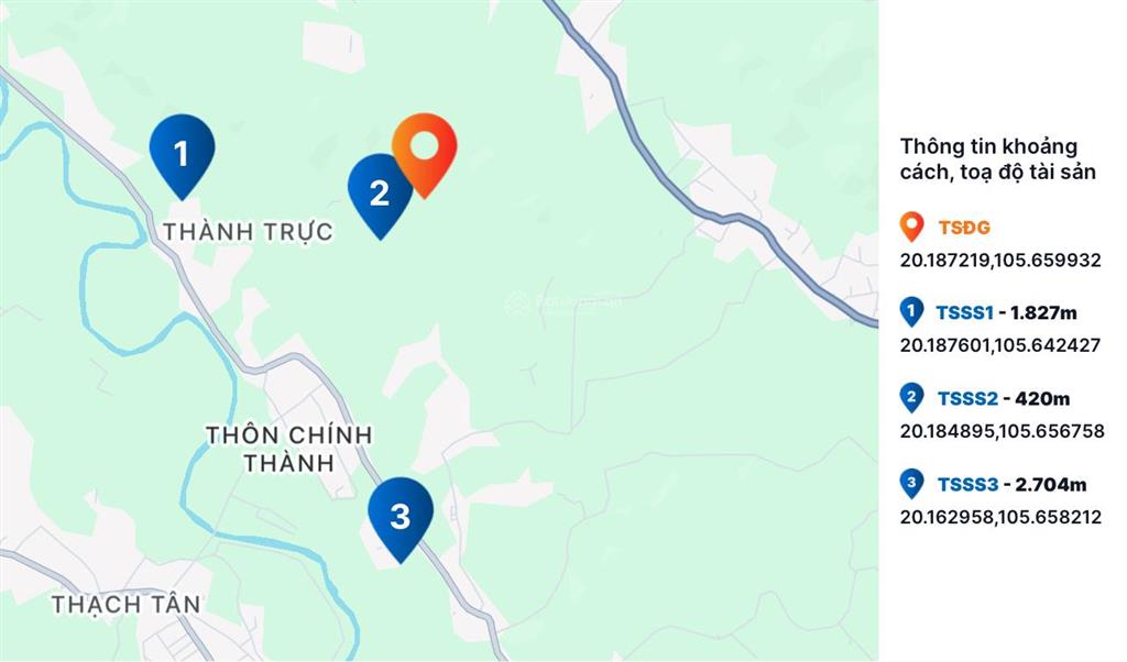 Ngân hàng bán trực tiếp 1283m2 đất tại thành trực, thạch thành, thanh hóa 03885349