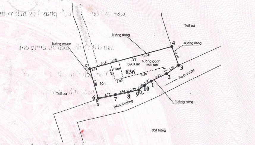 Bán nhà riêng 141.7m2 tại td836, tbd19, gần nhà số 505/14/10 quận 12, tp hcm