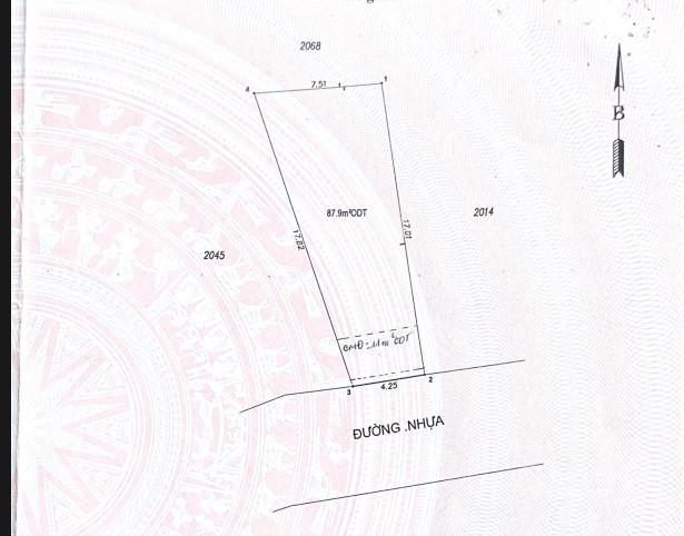 Ngân hàng bán trực tiếp 100,7m2 đất tại td2038, p. dĩ an, tp dĩ an, bình dương  03362172
