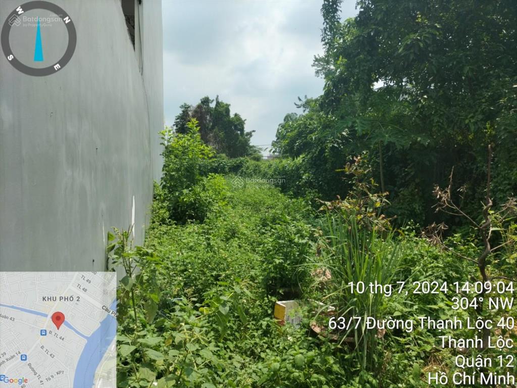 Bán đất thửa 631 tbd05, hẻm 17/9 của đường thạnh lộc 44, phường thạnh lộc, quận 12, tp.hcm