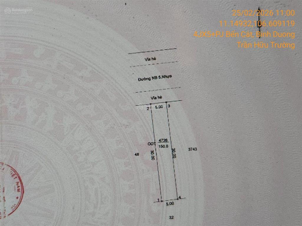 Bán nhà mặt phố tại td4726, khu đô thị mỹ phước 2, bến cát, bình dương, 150m2  03443643