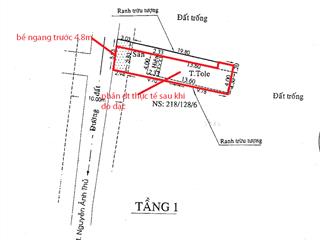 Ngân hàng bán trực tiếp, thủ tục nhanh gọn nhà riêng 127.3m2 tại khu phố 4, tân chánh hiệp, quận 12