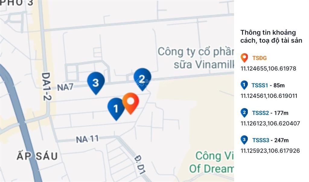 Bán thửa đất 2250 tbđ 69 143,82m2 đất tại phường mỹ phước, bến cát, bình dương  03149106