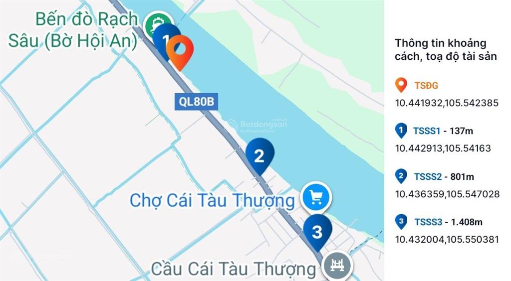Ngân hàng bán trực tiếp đất 361.8m2 tại xã hội an, huyện chợ mới, an giang  01992874