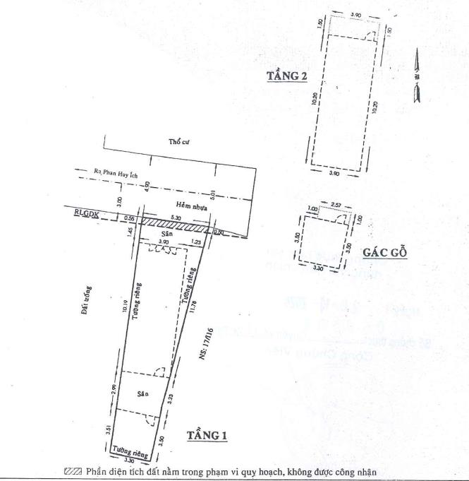 Bán nhà riêng 76,9m2 tại td10, tbd188, 331/70/36h phan huy ích, p14, gò vấp, hcm
