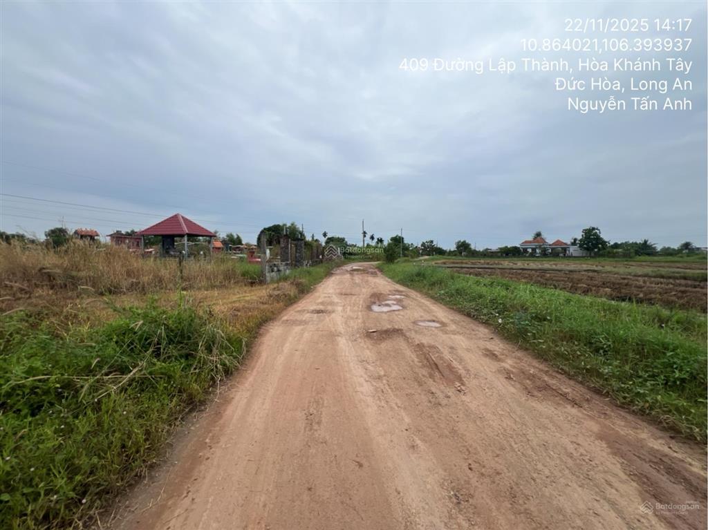 Bán đất tại thửa đất số 796, xã hòa khánh tây, huyện đức hòa, long an, 376m2  02606388