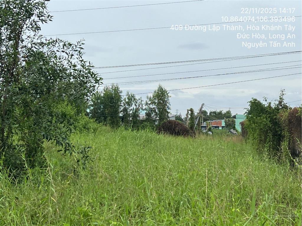 Bán đất tại thửa đất số 796, xã hòa khánh tây, huyện đức hòa, long an, 376m2  02606388