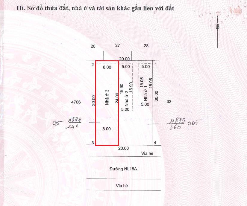 Bán nhà riêng tại thửa đất số 4874, p thới hòa, bến cát, giá ưu đãi, 240m201130800