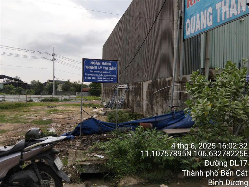 Ngân hàng bán trực tiếp, thủ tục nhanh gọn 150m2 đất tại thới hòa, bến cát, bình dương  02397982