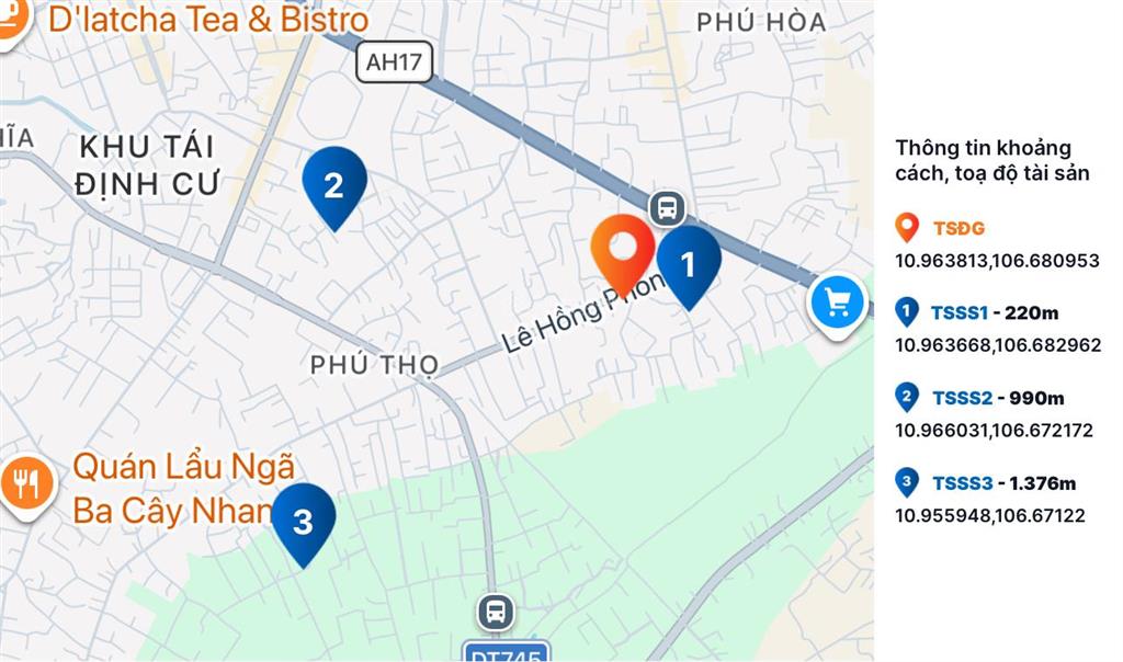 Ngân hàng bán 88,1m2 đất tại td267, phường phú thọ, tp thủ dầu một, tỉnh bình dương  01673578