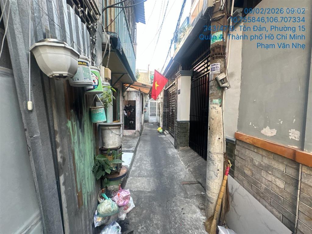 Bán nhà riêng tại 243/47 tôn đản, phường 15, quận 4, hcm, 93.4m2  03555411