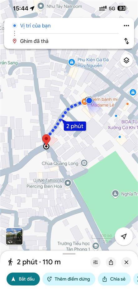Ngân hàng thanh lý 99,8m2 đất tại phường tân phong, tp biên hòa cũ, đồng nai  03586149