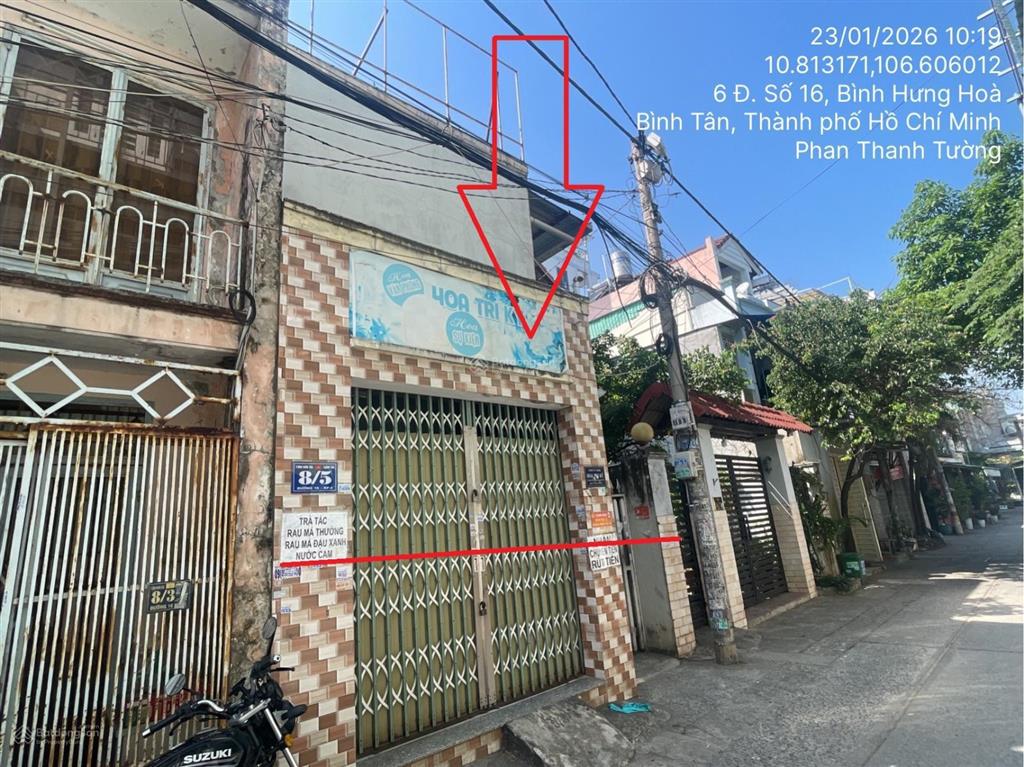 Bán nhà riêng tại 8/5 đường số 16, khu phố 2, bình hưng hòa, bình tân, hcm, 142.6m2, 05832561