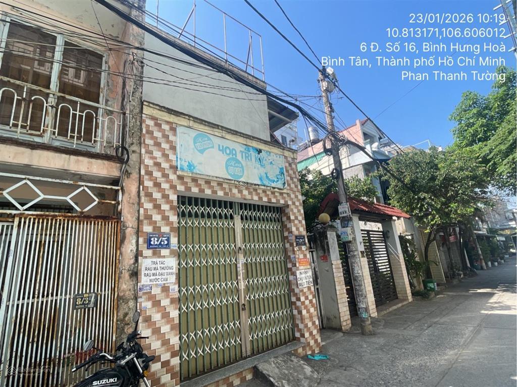 Bán nhà riêng tại 8/5 đường số 16, khu phố 2, bình hưng hòa, bình tân, hcm, 142.6m2, 05832561
