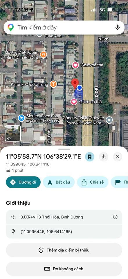 Bán nr tại td4700, tbd34, khu dc ấp 3b, phường thới hòa, thị xã bến cát, tỉnh bình dương