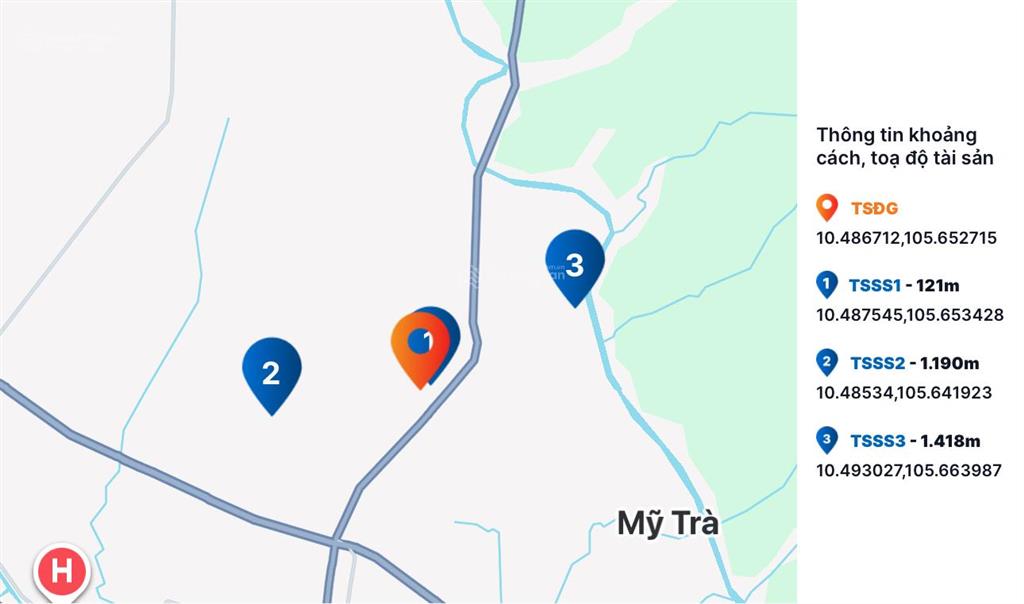 Bán thửa đất  tbd29, đường cái môn, phường mỹ trà, cao lãnh, đồng tháp