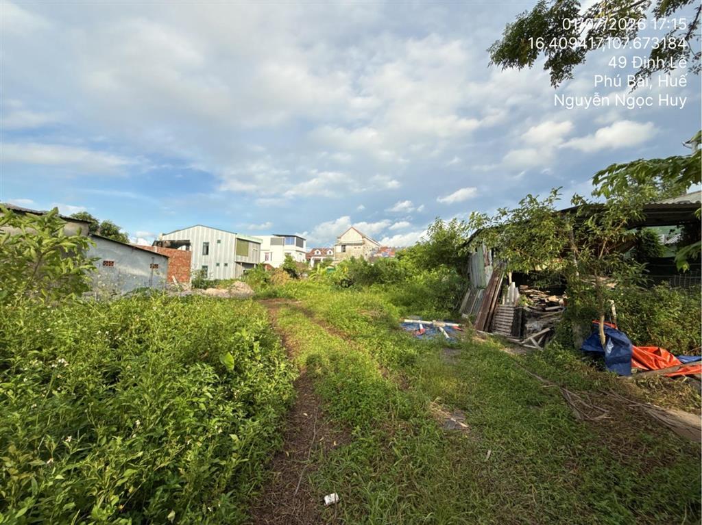 Bán thửa đất 529 tờ bản đồ 11, tổ 07, phường phú bài, thị xã hương thủy, tỉnh thừa thiên huế
