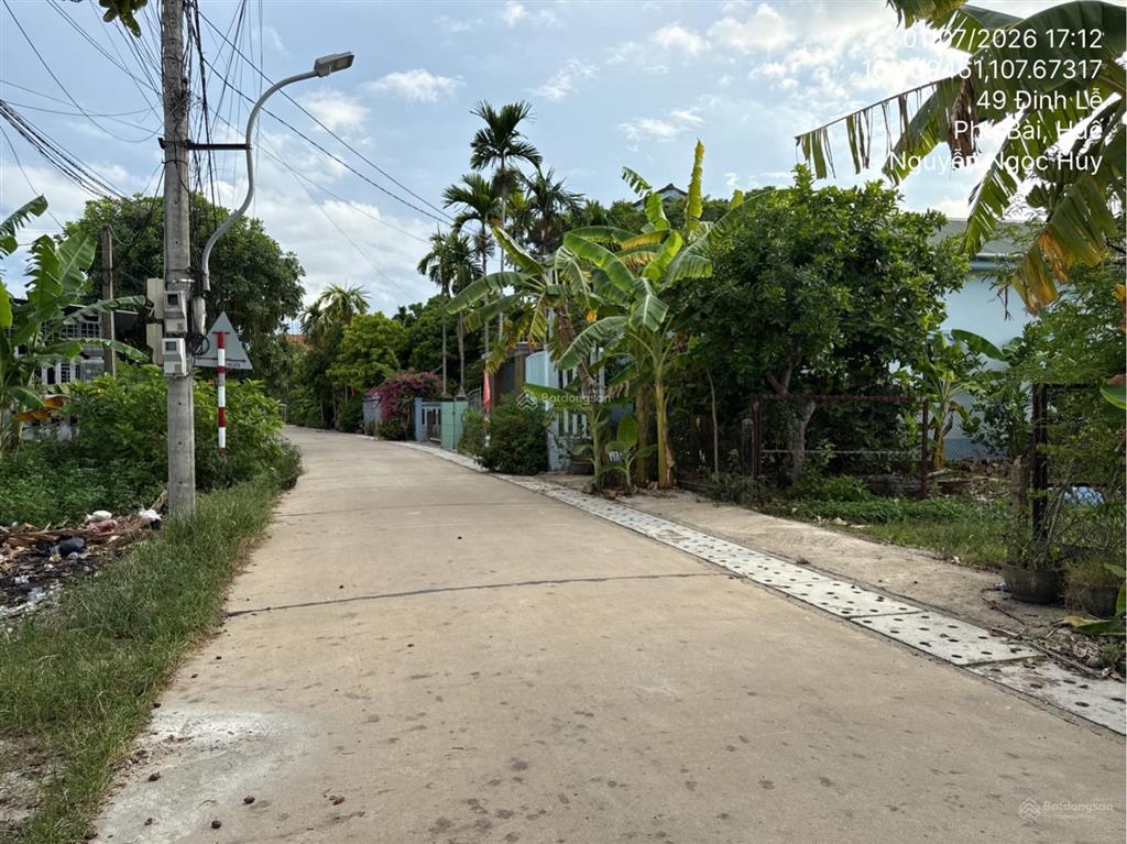 Bán thửa đất 529 tờ bản đồ 11, tổ 07, phường phú bài, thị xã hương thủy, tỉnh thừa thiên huế