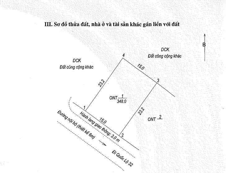 Bán thửa đất số 1, mảnh trích đo địa chính số 612020, thị xã nghĩa lộ, tỉnh yên bái